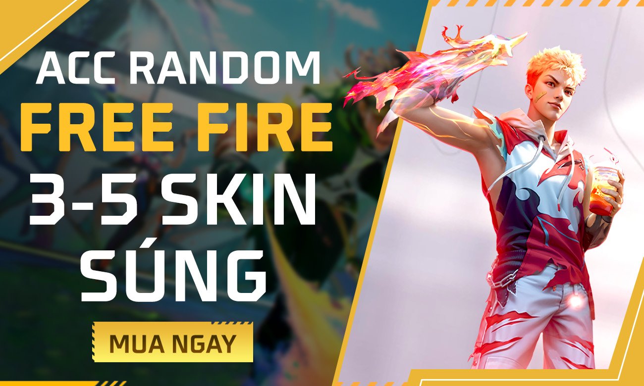 Acc Random Free Fire 3 - 5 Skin Súng