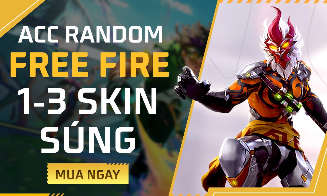 Acc Random Free Fire 1 - 3 Skin Súng
