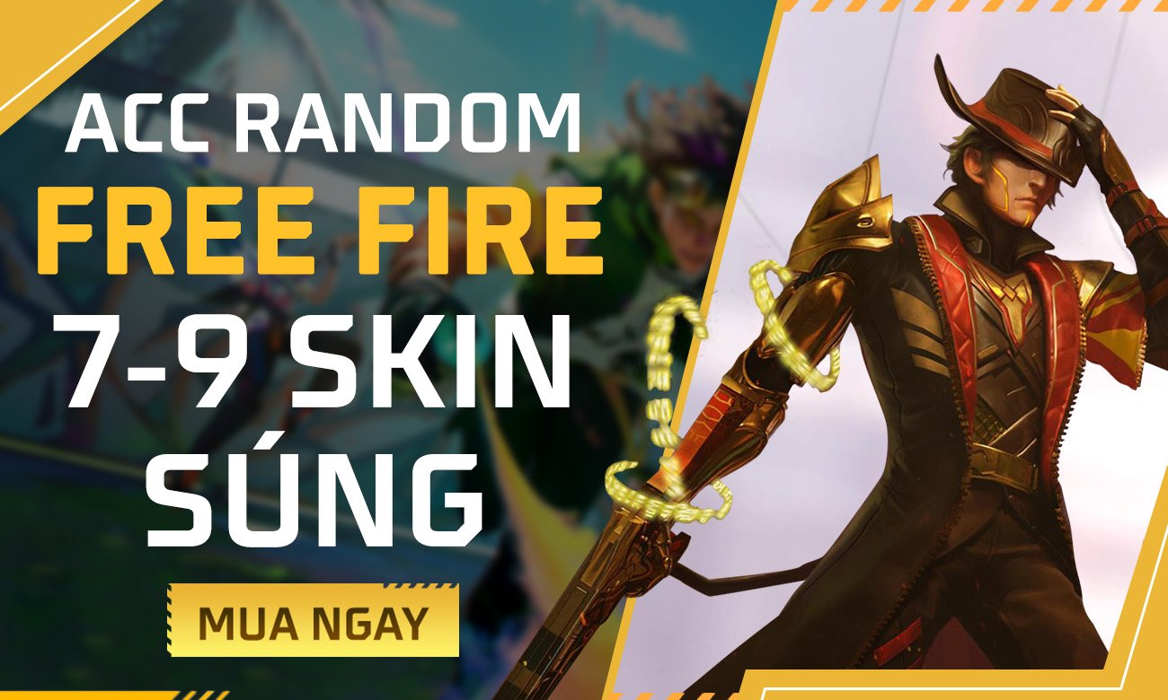 Acc Random Free Fire 7 - 9 Skin Súng