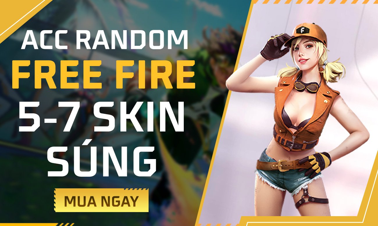 Acc Random Free Fire 5 - 7 Skin Súng